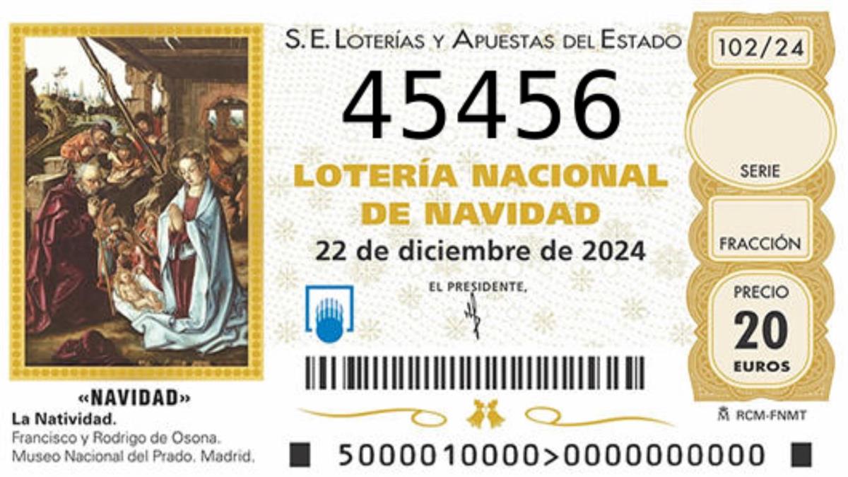 45456, cuarto 5º premio de este sorteo de Navidad