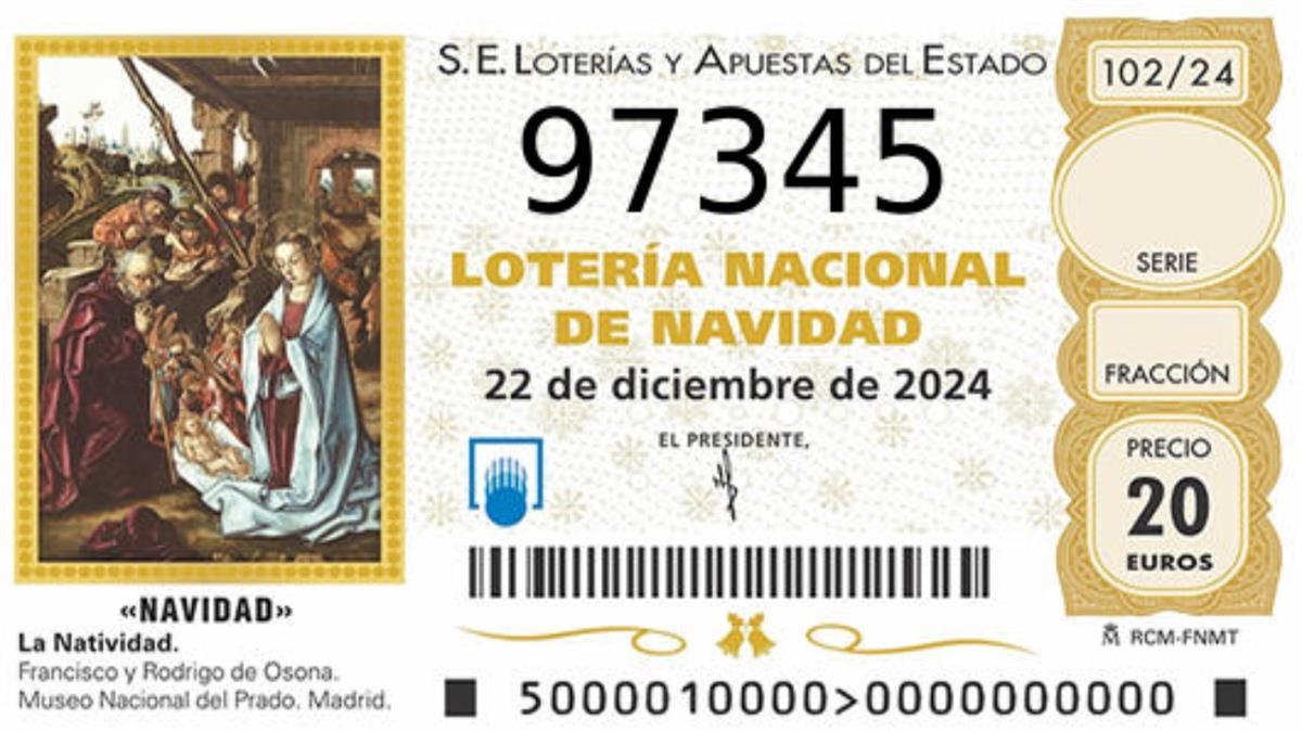 97345, sexto 5º premio de este sorteo de Navidad