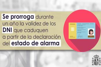 Los DNI que caduquen a partir de la declaración del Estado de Alarma, el 14 de marzo, tendrán validez durante un año