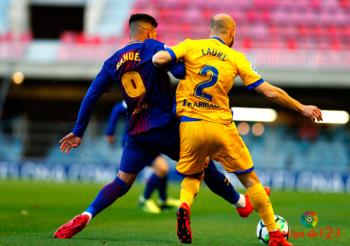 La A.D. Alcorcón se impuso al filial blaugrana en su estadio y sumó tres puntos que le dan algo de oxígeno en la tabla