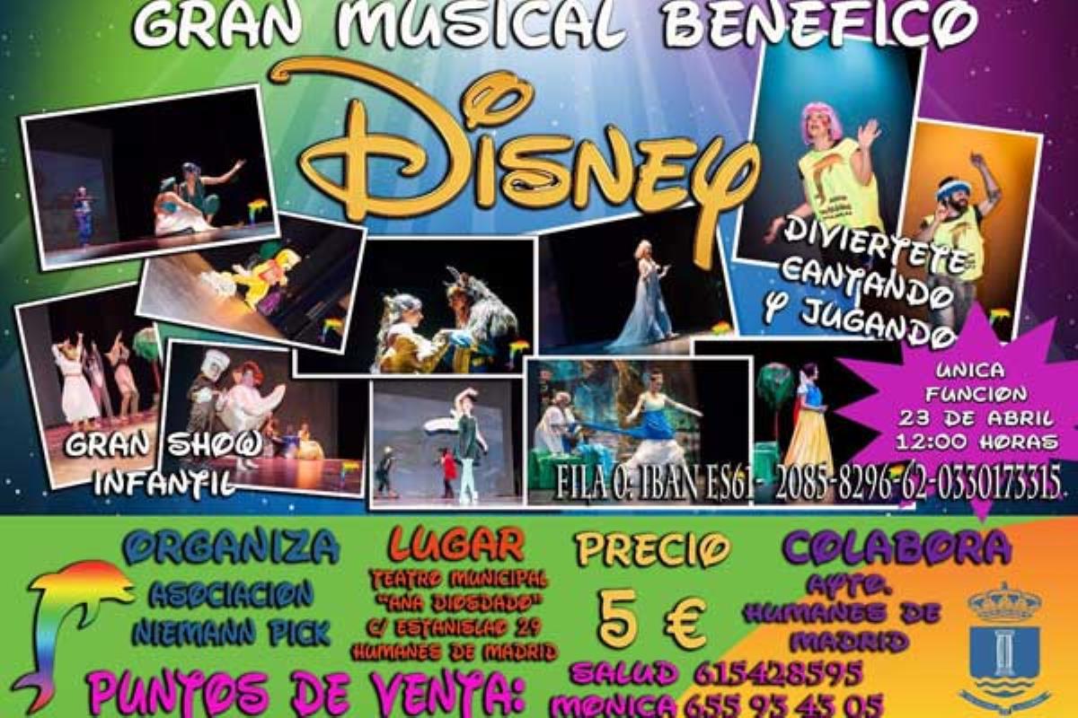 El Gran Musical benéfico "Disney" se celebra el domingo 23 de abril a las 12:00