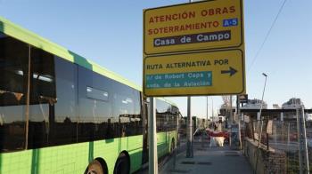 Las líneas de autobús finalizan en Cuatro Vientos, en lugar de en Príncipe Pío