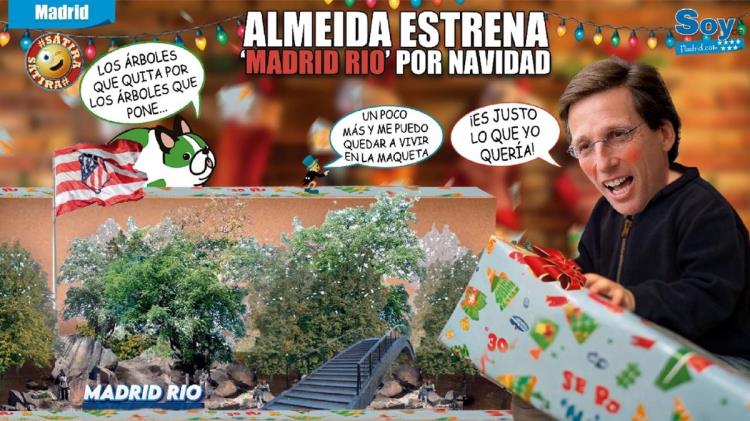 Almeida estrena Madrid Río por Navidad