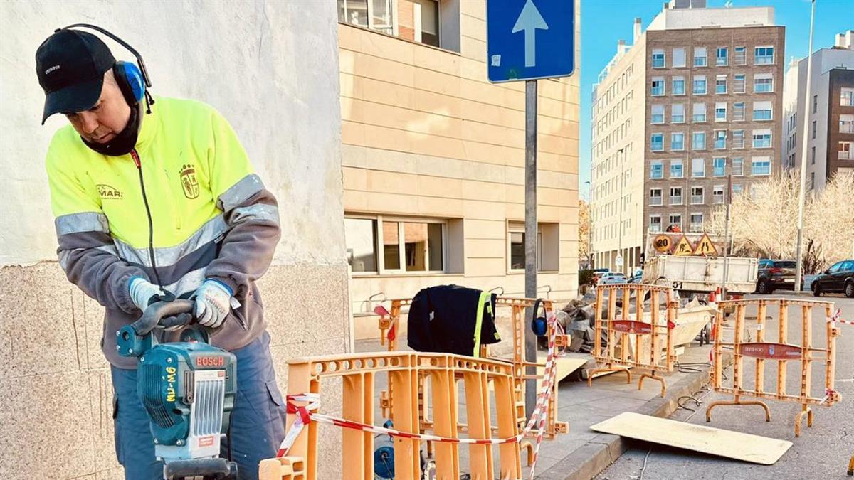 El último punto del municipio sobre el que se está actuando es en el Paseo de la Estación