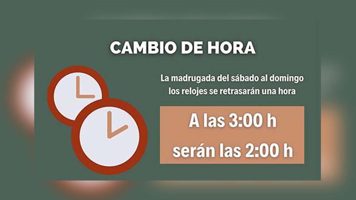 En la madrugada del sábado al domingo, a las 3 serán las 2