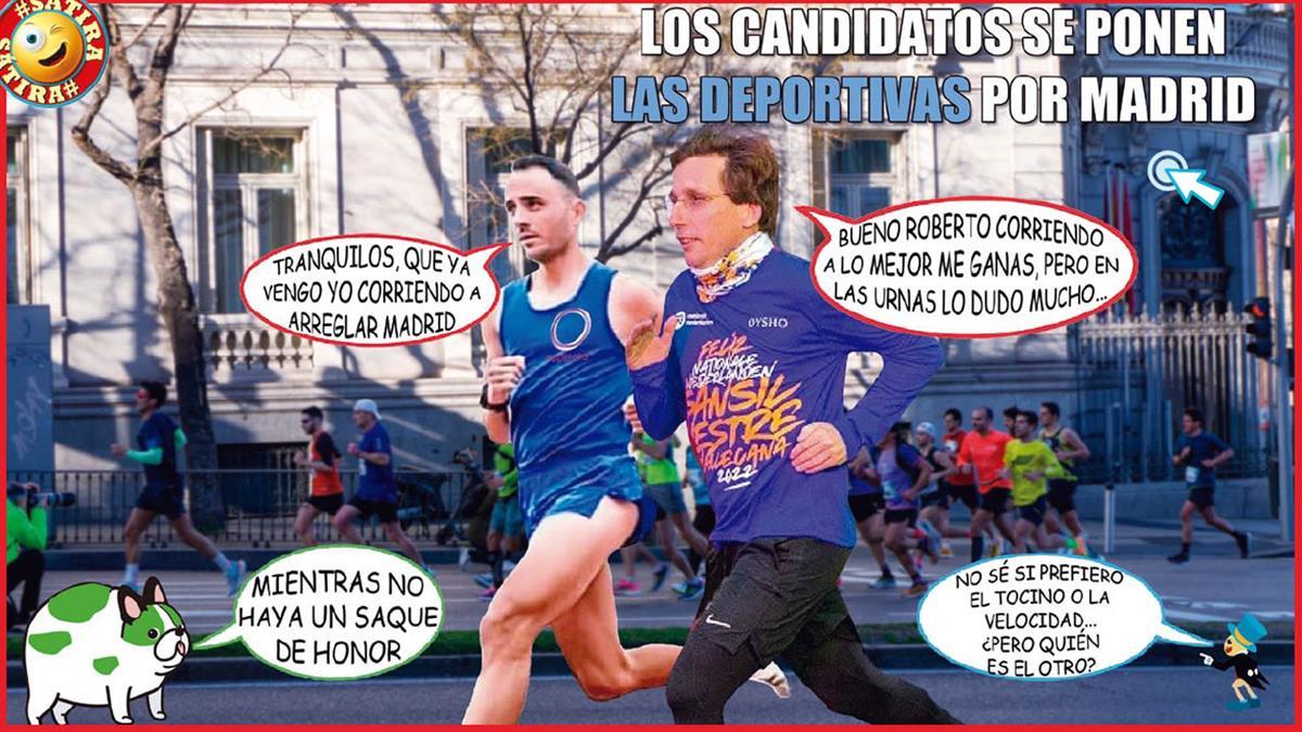 Almeida y Sotomayor coinciden en el "look corredor" para sus campañas