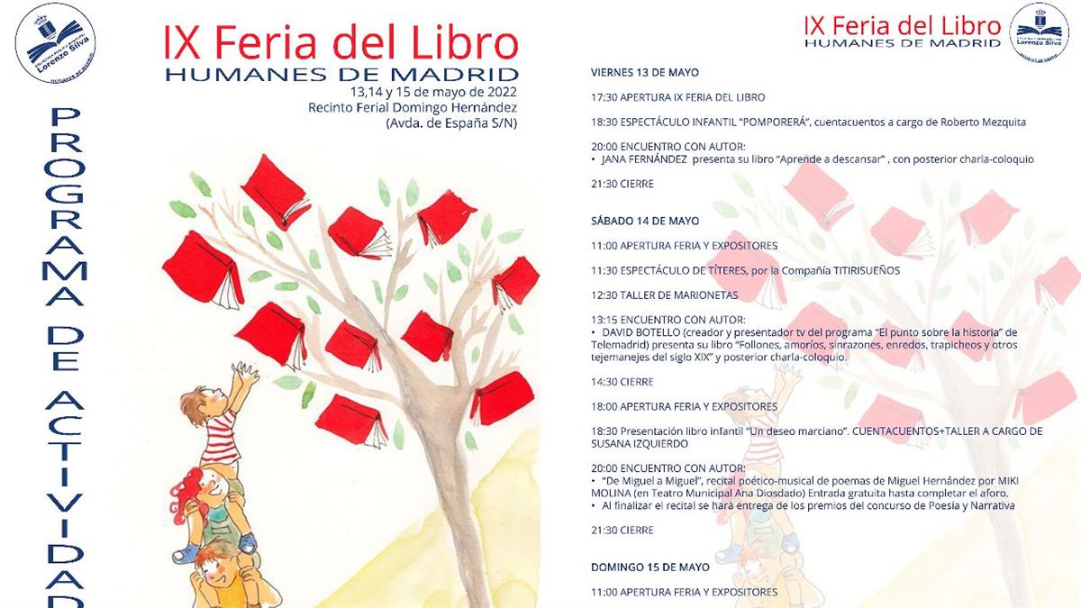 Del 13 al 15 de mayo, se han se han programado talleres infantiles, cuentacuentos, espectáculos y presentaciones de libros 