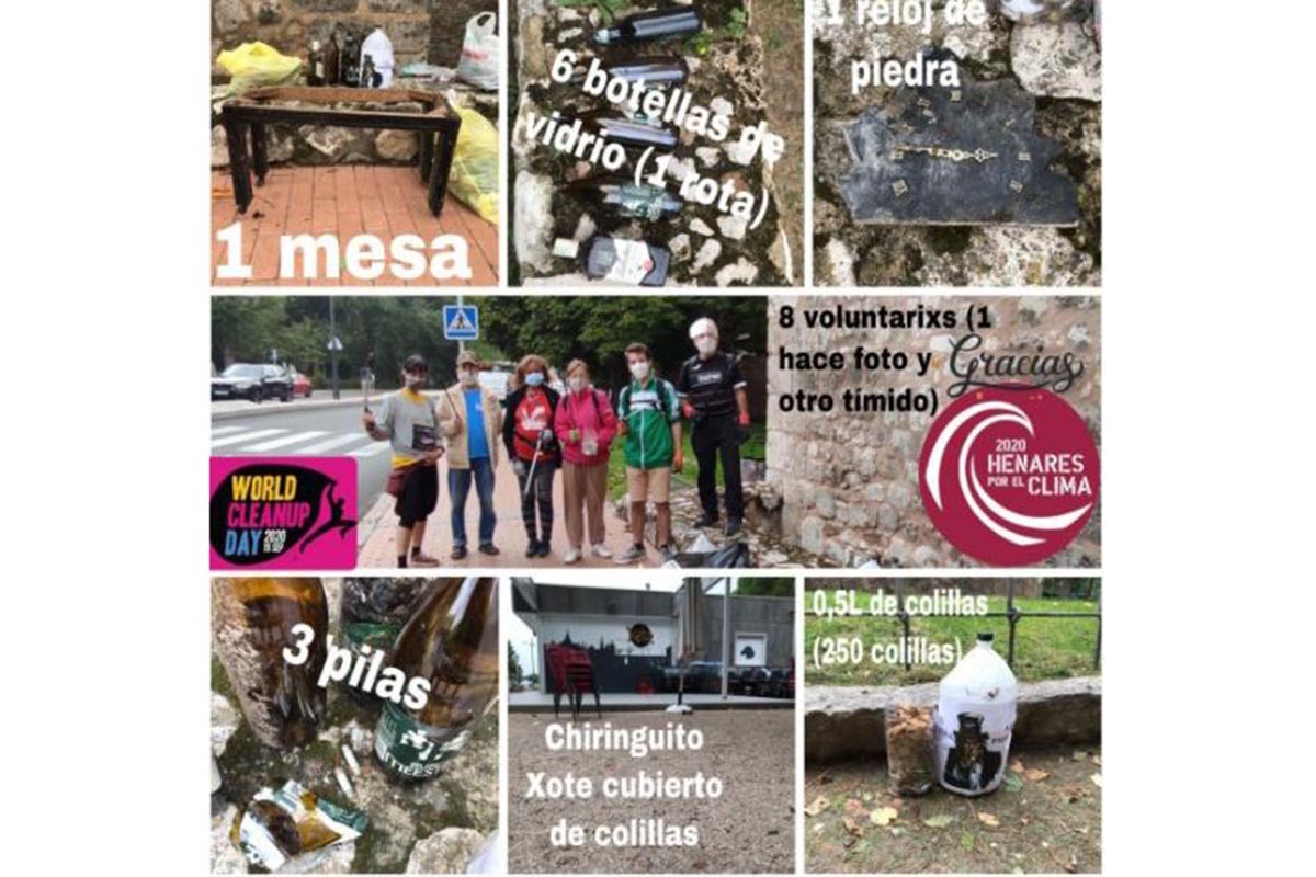 Un grupo de voluntarios realizó labores de limpieza en los alrededores de la Muralla y el Parque O´Donell