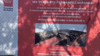 Está previsto que las obras del IES Torcuato Fernández Miranda finalicen en 2026