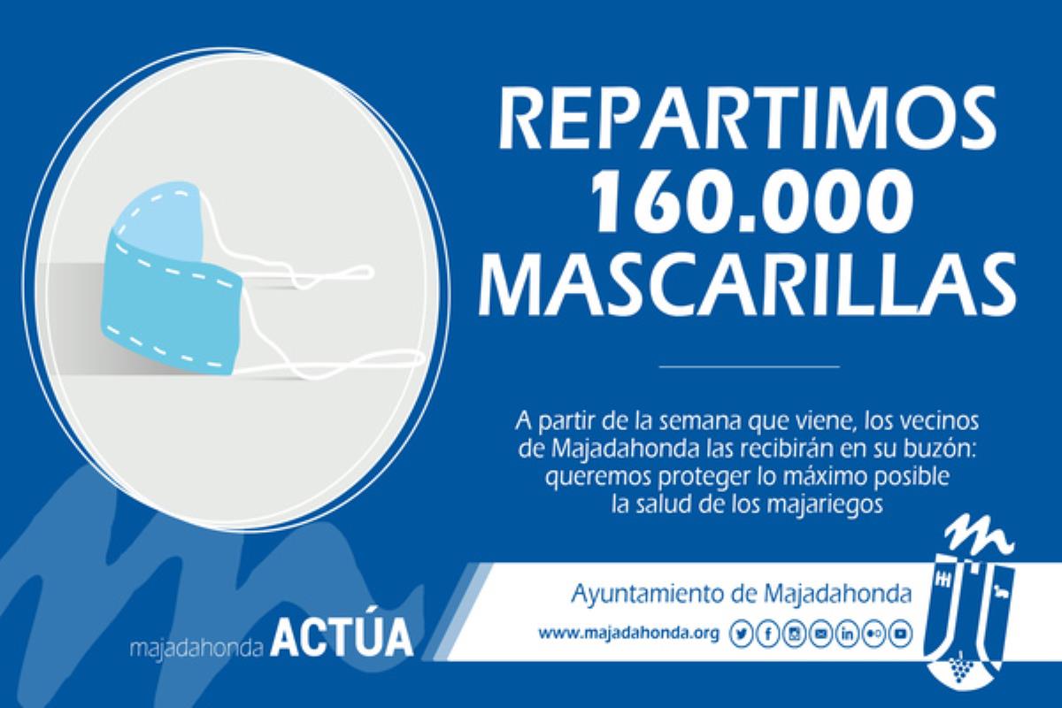 Un total de 160.000 mascarillas se repartirán entre la vecindad