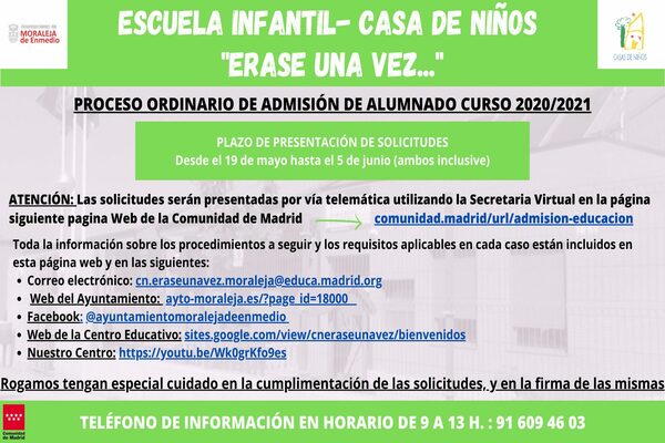 El próximo curso, la escuela ofrecerá una extensión de los servicios para las familias que lo soliciten