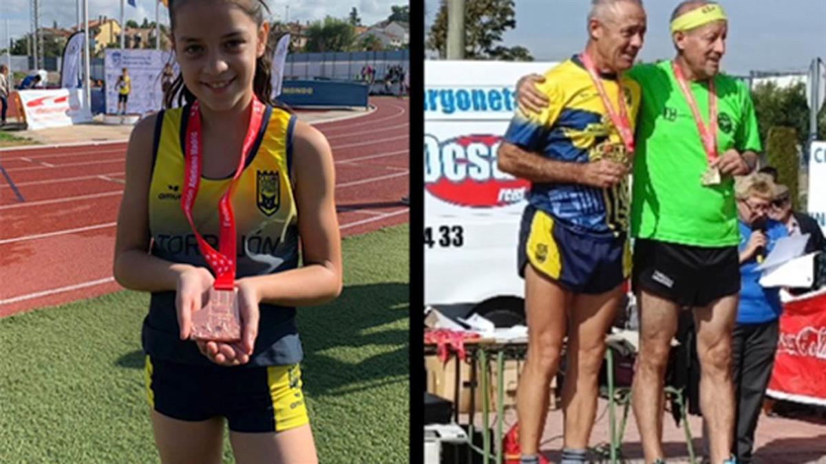 Con representación del Club Atletismo Torrejón, logrando dos medallas, una de plata y otra de bronce