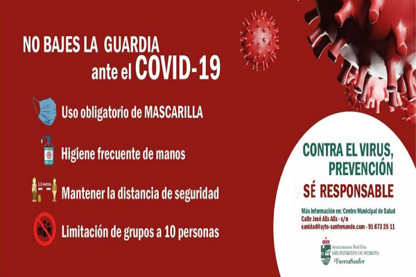 Reforzando la campaña del Ayuntamiento de las nuevas medidas de prevención