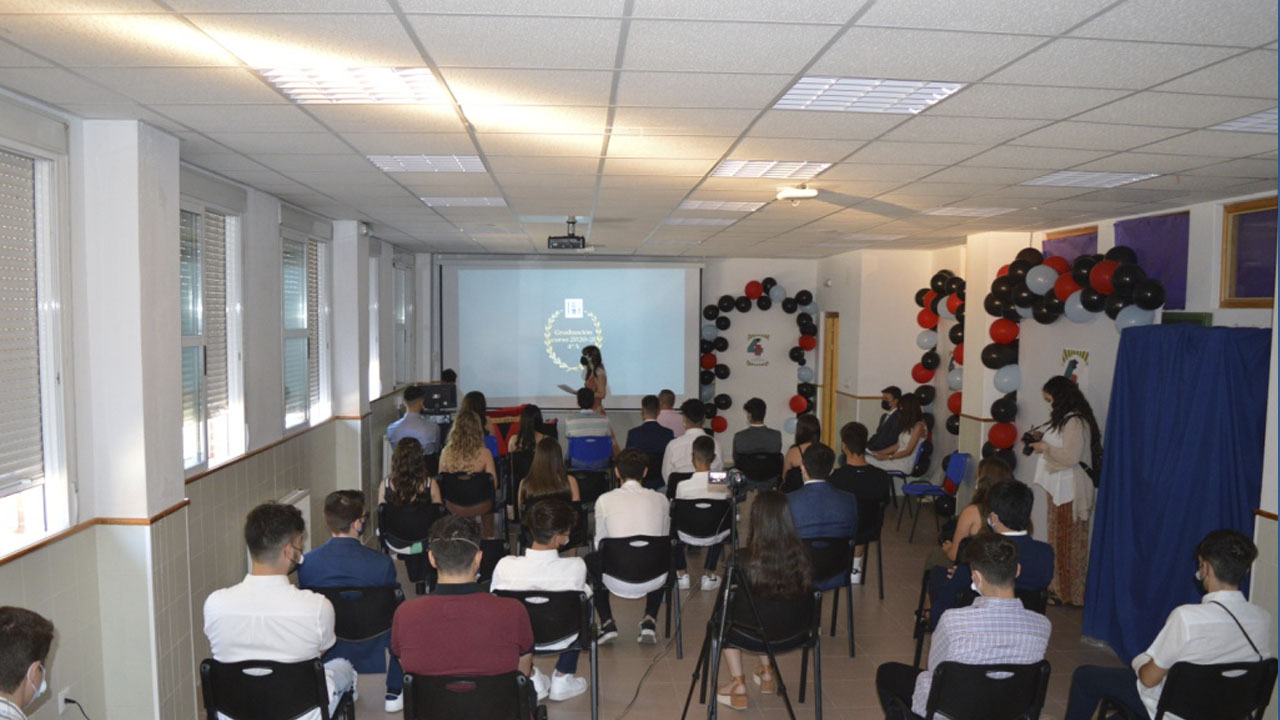 Durante el acto de graduación