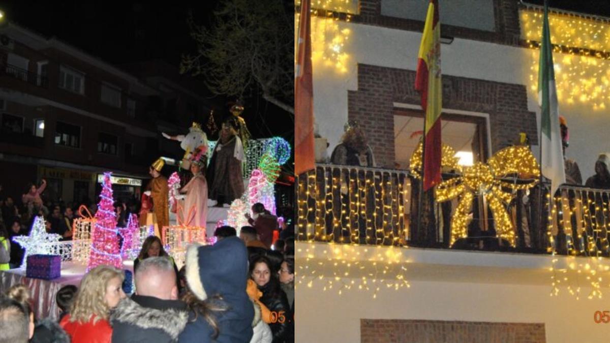 El Álamo da la bienvenida a los Reyes Magos con fuegos artificiales