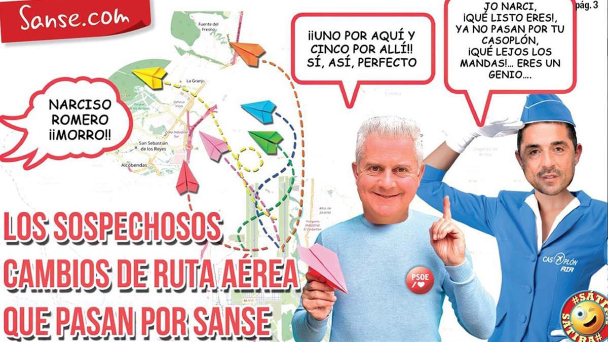 Los sospechosos cambios de ruta aérea que pasan por Sanse