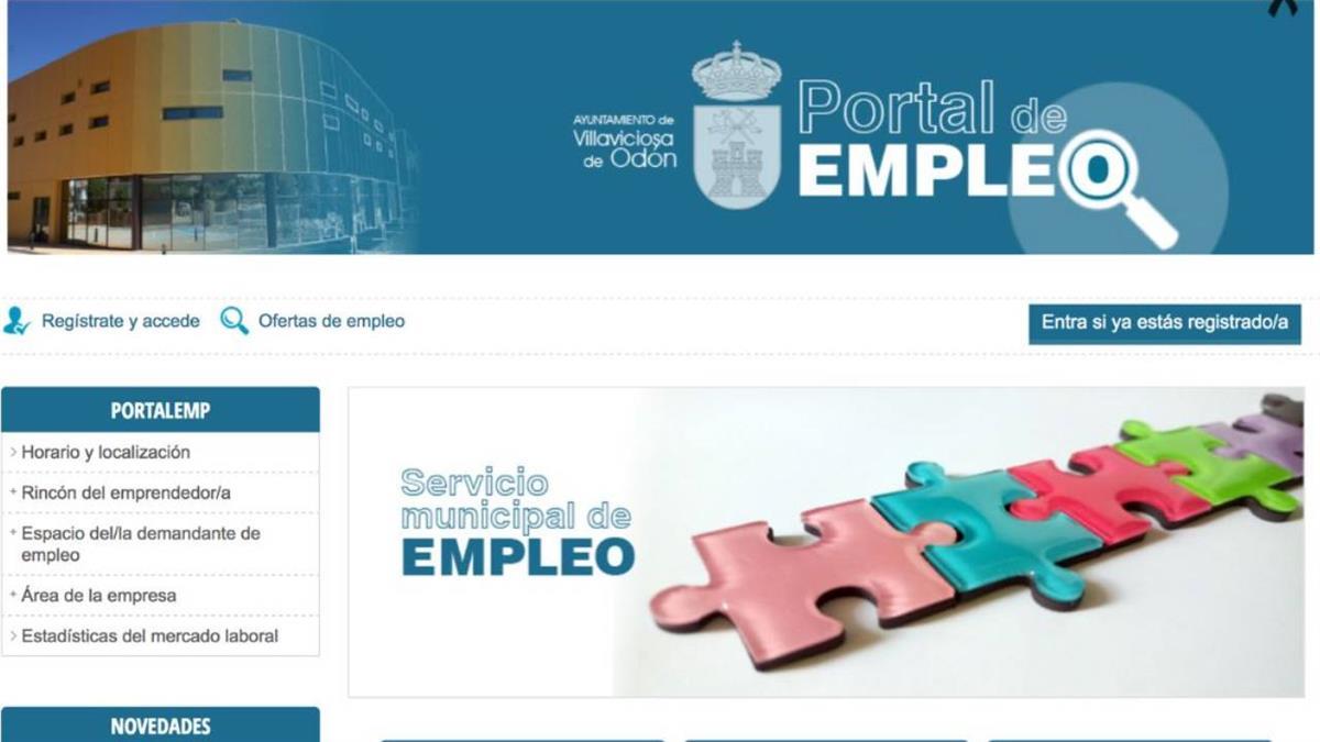 La página también proporciona contenidos relacionados con el mundo laboral 