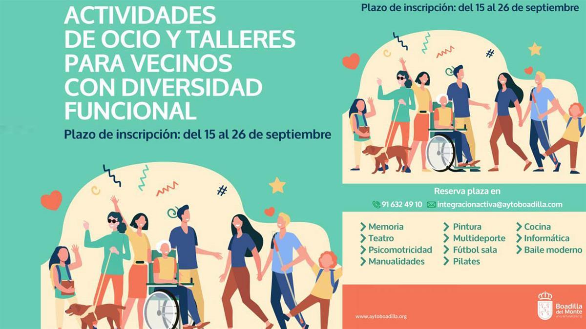 Matriculación en actividades para personas con diversidad funcional curso 2021/2022