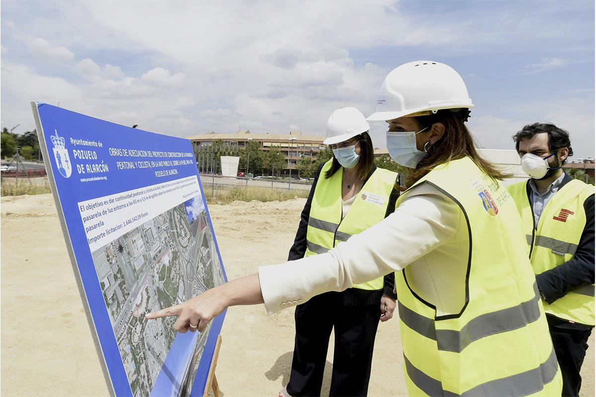 El Ayuntamiento de Pozuelo cree que la obra de la pasarela peatonal y ciclista sobre la M-503 termine para agosto