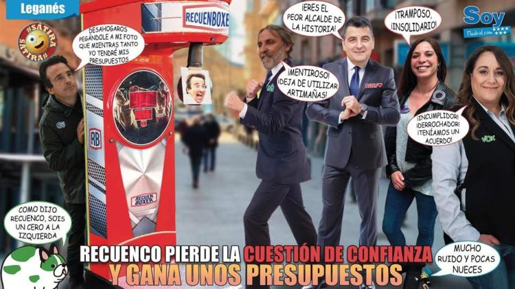 La oposición de Leganés le niega la confianza a Recuenco