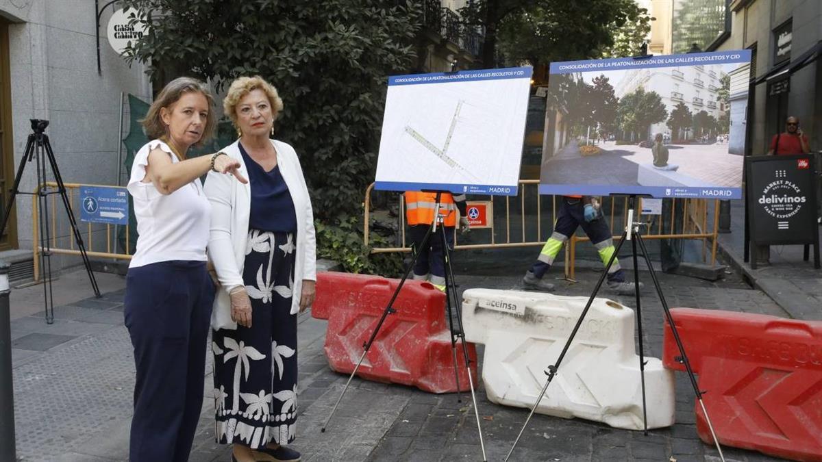 La delegada de Obras y Equipamientos, Paloma García Romero, y la concejala de Salamanca, Cayetana Hernández de la Riva, han supervisado el inicio de los trabajos
