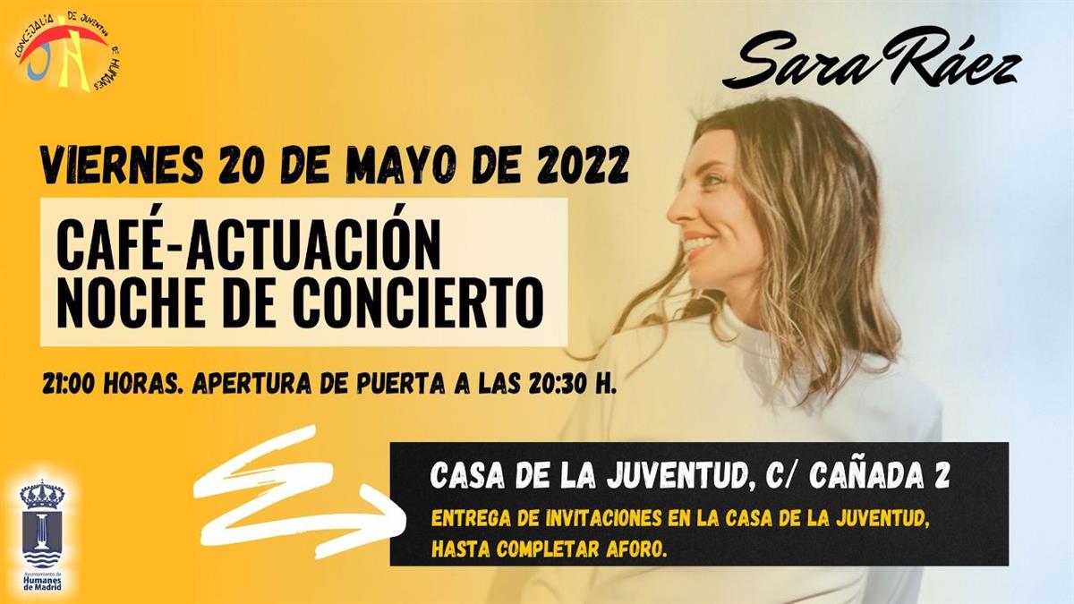 Será en una actuación en directo en la Casa de la Juventud el 20 de mayo.