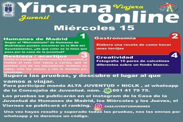 La Yincana de la Concejalía de Juventud arranca esta misma tarde