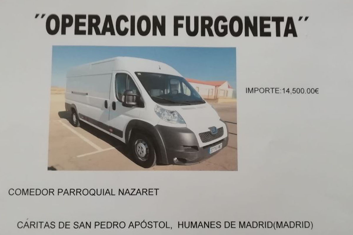 La "Operación Furgoneta" es necesaria para repartir las comidas hechas y alimentos a las personas que lo necesitan