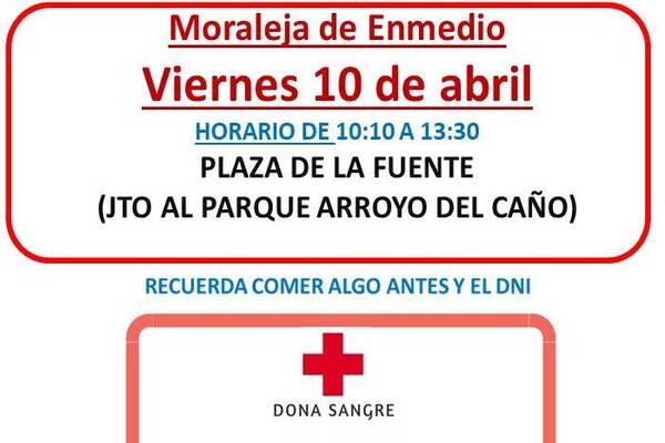 La donación podrá realizarse el próximo viernes 10 de abril