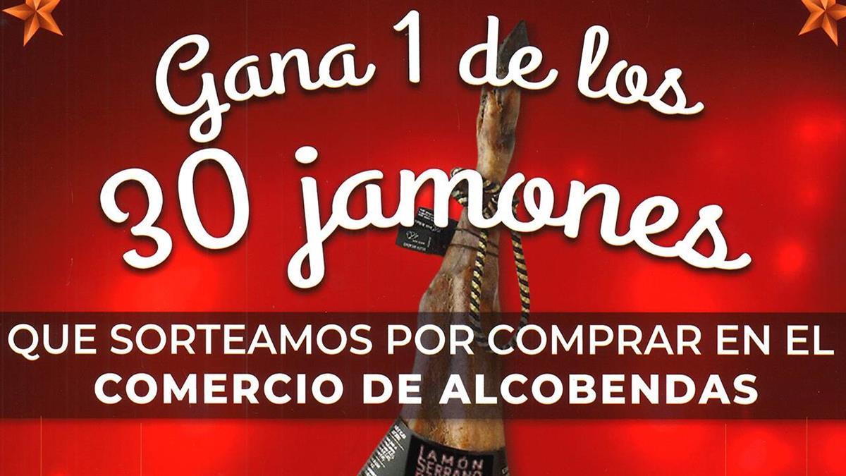 Gana 1 de los 30 jamones que sortean los establecimientos comerciales de Alcobendas 